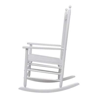 Rocking Chair with Curved Seat White Wood Payday Deals