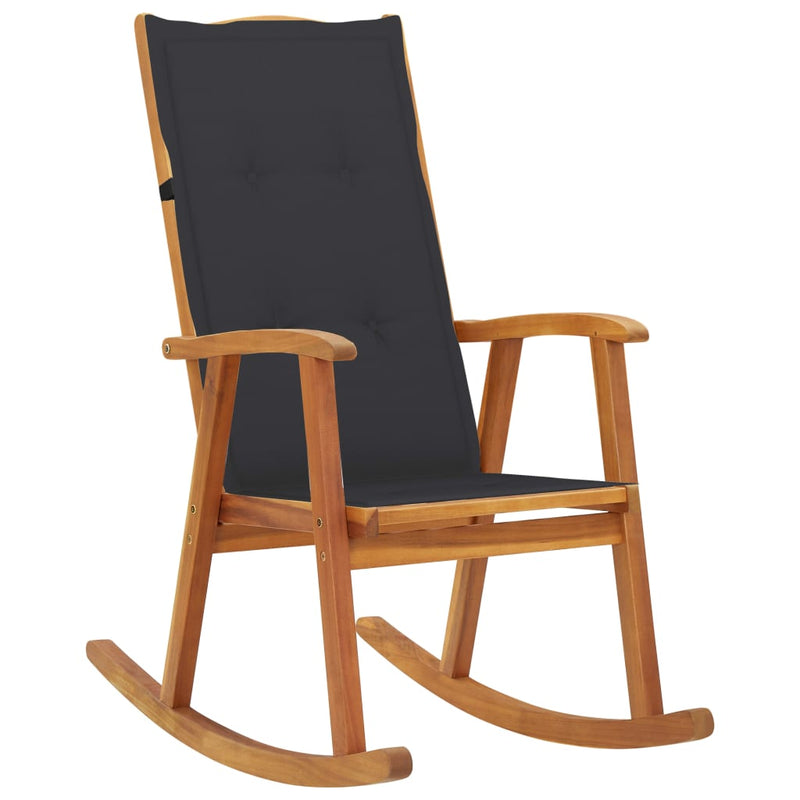 Rocking Chair with Cushions Solid Acacia Wood Payday Deals