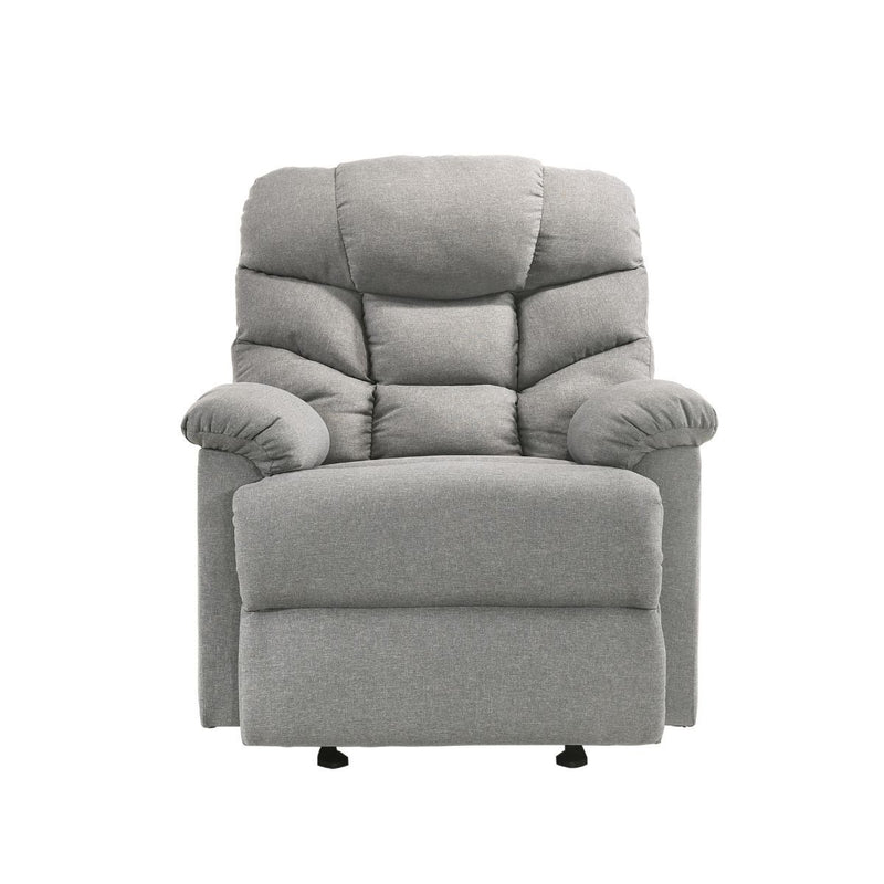 Rocking Recliner Chair Swing Glider Light Grey Fabric Payday Deals