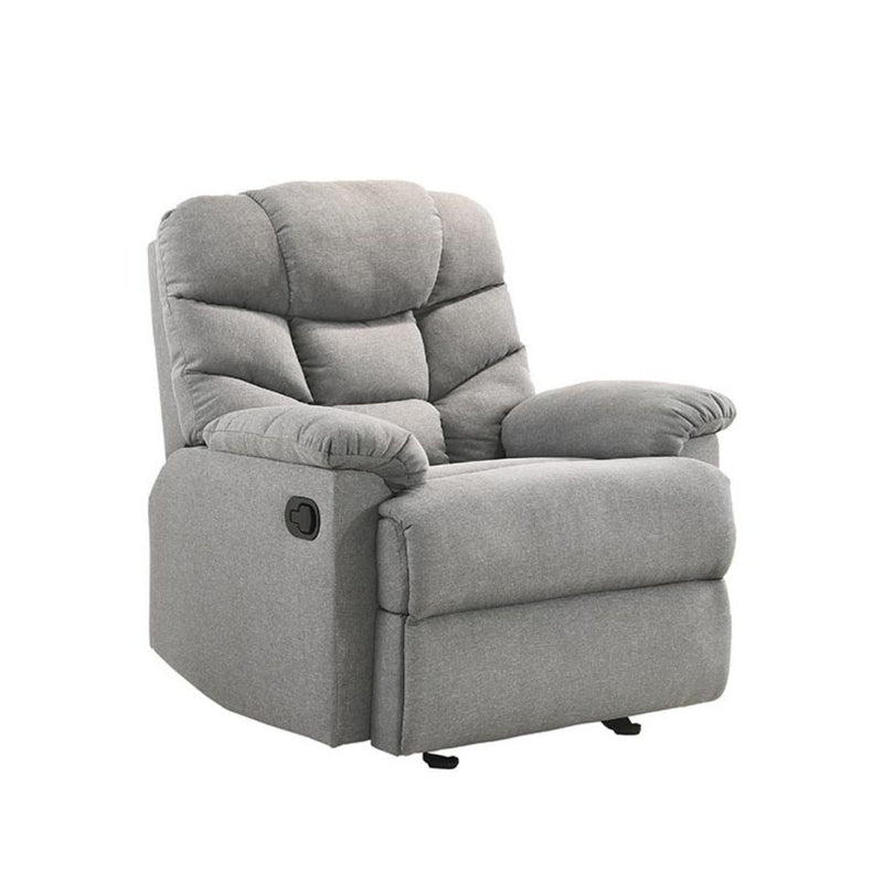 Rocking Recliner Chair Swing Glider Light Grey Fabric Payday Deals