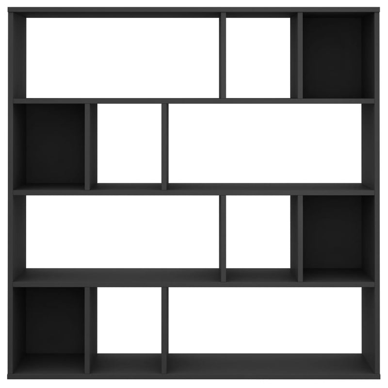Room Divider/Book Cabinet Black 110x24x110 cm Engineered Wood Payday Deals