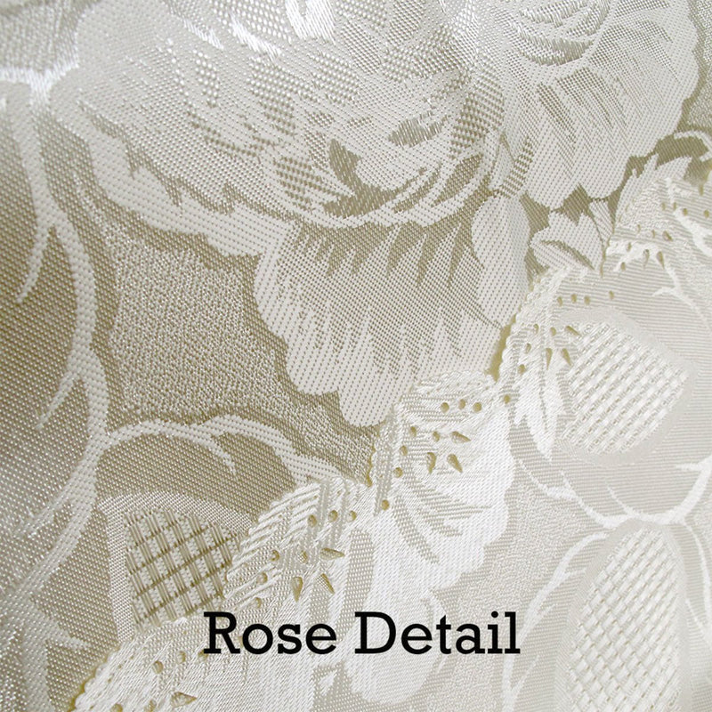 Rose Ecru Luxury Jacquard Tablecloth 150 x 270 cm Payday Deals