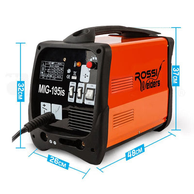 ROSSI 195Amp Welder MIG ARC MAG Welding Machine Gas / Gasless Portable 195A Payday Deals