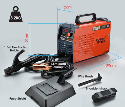ROSSI Stick Welder 200 Amp Inverter Welding Machine MMA Portable ARC DC 200A Gas Payday Deals