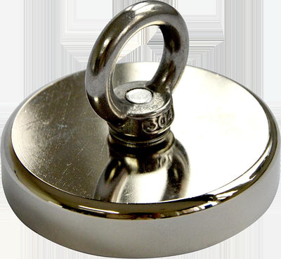 Round Neodymium Fishing Magnet with Countersunk Hole and Eyebolt, 500 LBS pull Payday Deals