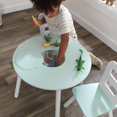 Round Table and 2 Chair Set for children (Mint) Payday Deals