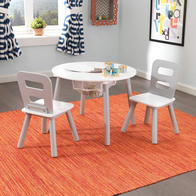 Round Table and 2 Chair Set for kids (Gray) Payday Deals