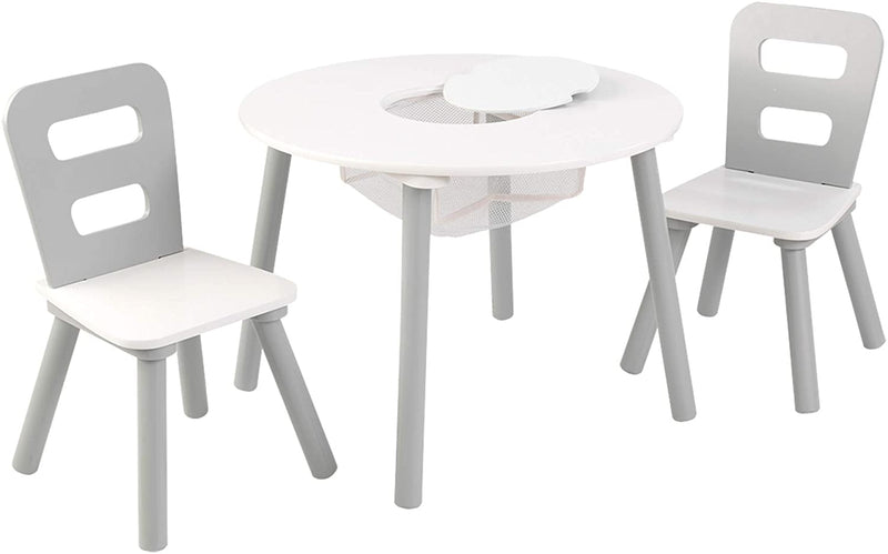 Round Table and 2 Chair Set for kids (Gray) Payday Deals