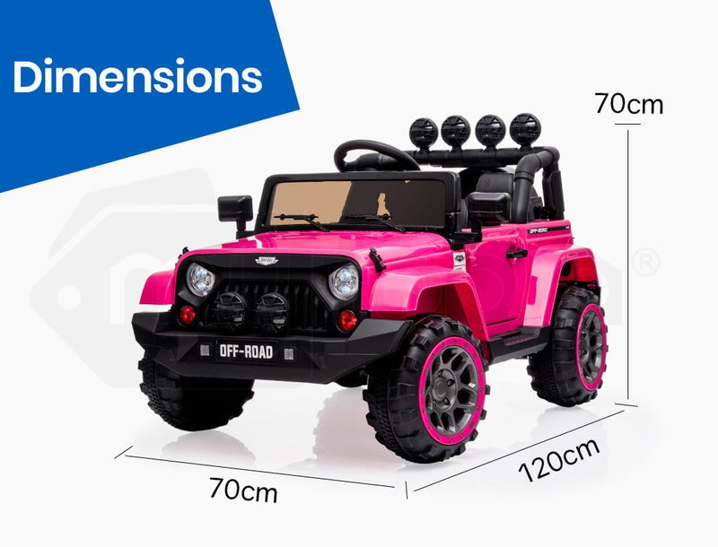 ROVO KIDS Electric Ride On Car 12V 4WD Jeep Inspired Girls Toy Battery Girls Payday Deals