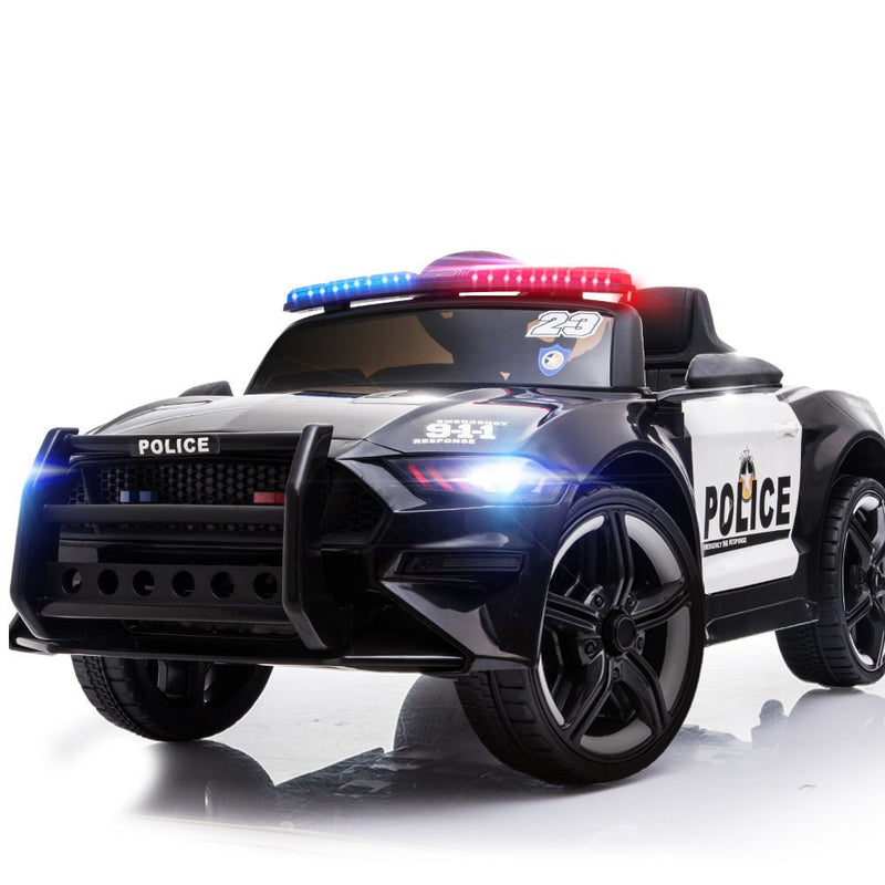 ROVO KIDS Ride-On Car Patrol Electric Battery Powered Toy Black Payday Deals