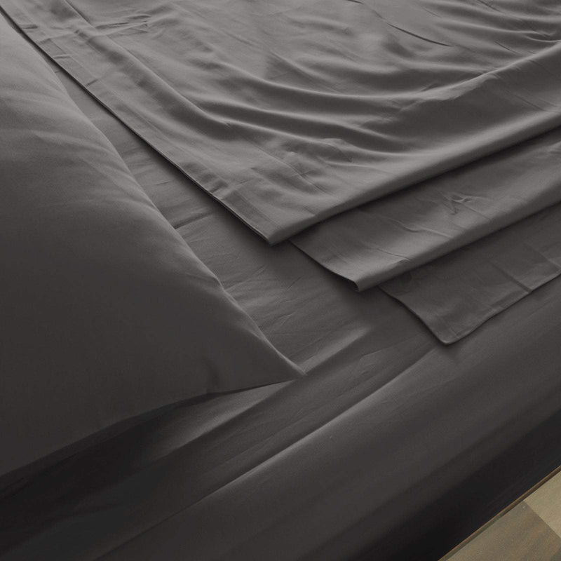 Royal Comfort 1000 Thread Count Bamboo Cotton Sheet and Quilt Cover Complete Set King Pewter Payday Deals