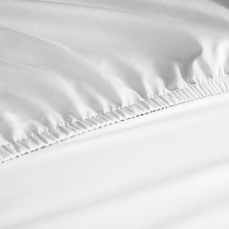 Royal Comfort 1000 Thread Count Fitted Sheet Cotton Blend Ultra Soft Bedding White King Payday Deals