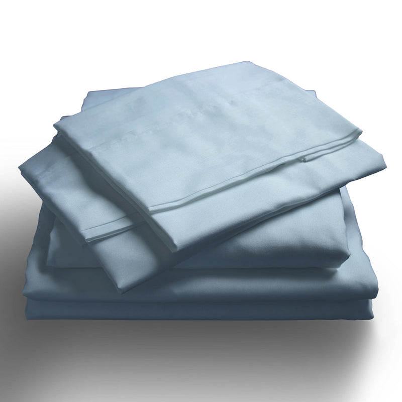 Royal Comfort 1000TC Hotel Grade Bamboo Cotton Sheets Pillowcases Set Ultrasoft Blue Fog Queen Payday Deals