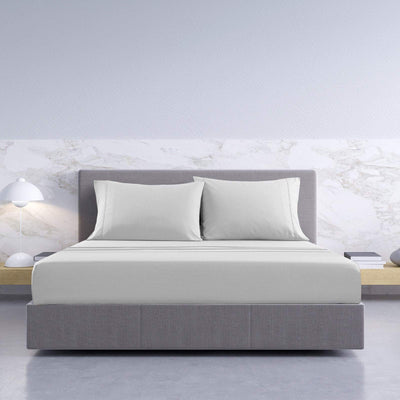 Royal Comfort 1000TC Hotel Grade Bamboo Cotton Sheets Pillowcases Set Ultrasoft King Cool Grey Payday Deals