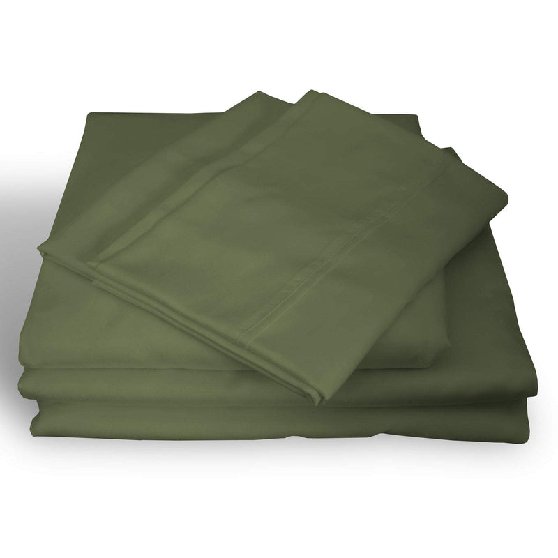 Royal Comfort 1000TC Hotel Grade Bamboo Cotton Sheets Pillowcases Set Ultrasoft King Olive Payday Deals