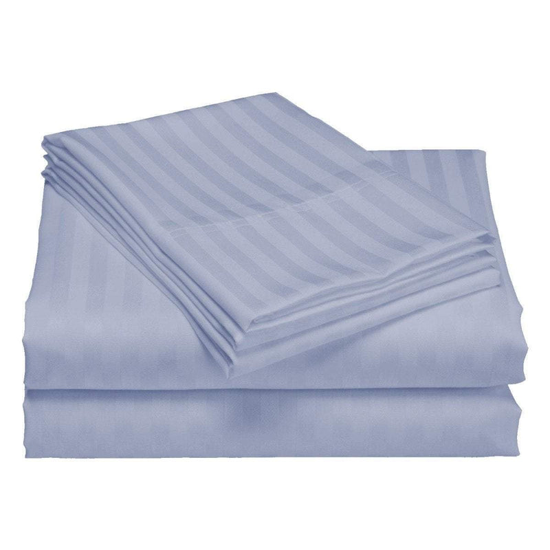 Royal Comfort 1200TC Quilt Cover Set Damask Cotton Blend Luxury Sateen Bedding - King - Blue Fog Payday Deals