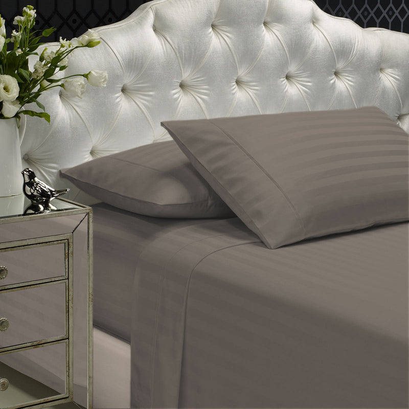 Royal Comfort 1200TC Sheet Set Damask Cotton Blend Ultra Soft Sateen Bedding Pewter King Payday Deals