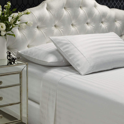 Royal Comfort 1200TC Sheet Set Damask Cotton Blend Ultra Soft Sateen Bedding Queen White Payday Deals