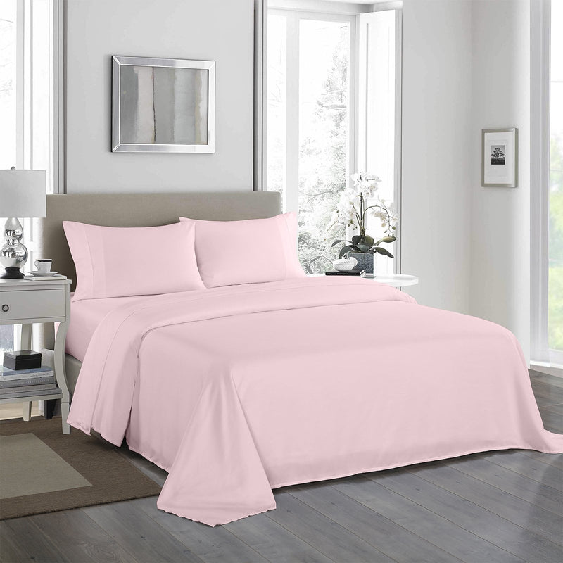 Royal Comfort - 1200TC Ultrasoft 4 Pc Sheet Set - King - Soft Pink Payday Deals