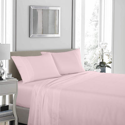 Royal Comfort - 1200TC Ultrasoft 4 Pc Sheet Set - King - Soft Pink Payday Deals