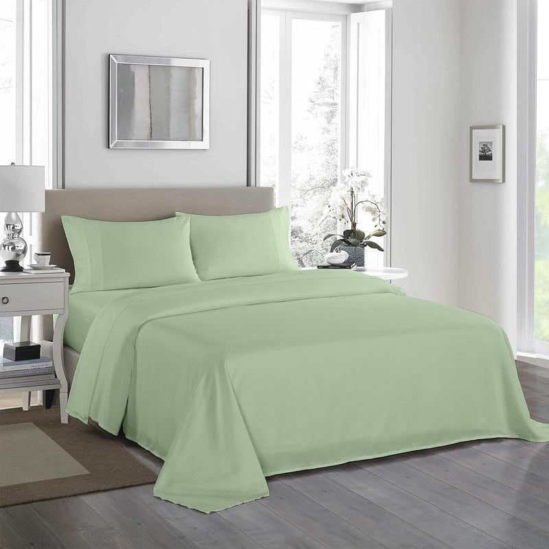 Royal Comfort - 1200TC Ultrasoft 4 Pc Sheet Set - Queen - Sage Green Payday Deals