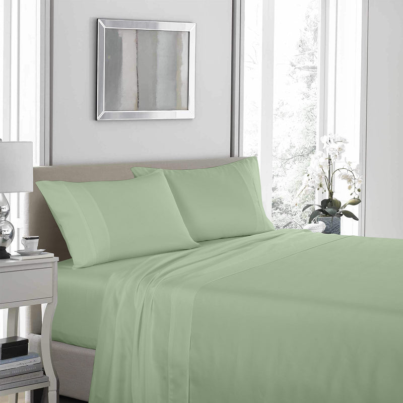 Royal Comfort - 1200TC Ultrasoft 4 Pc Sheet Set - Queen - Sage Green Payday Deals