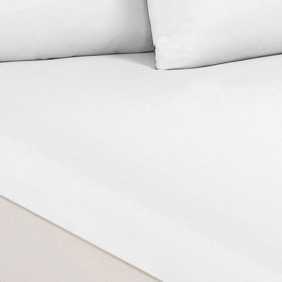 Royal Comfort 1500 TC Cotton Rich Fitted sheet 3 PC Set Double-White Payday Deals