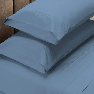 Royal Comfort 1500 TC Cotton Rich Fitted sheet 4 PC Set Queen-Indigo Payday Deals