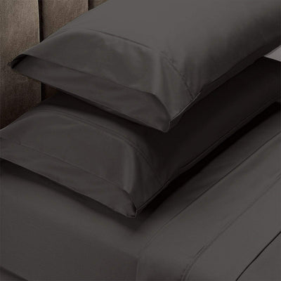 Royal Comfort 1500TC Cotton Rich Fitted 4 PC sheet Sets Double-Dusk Grey