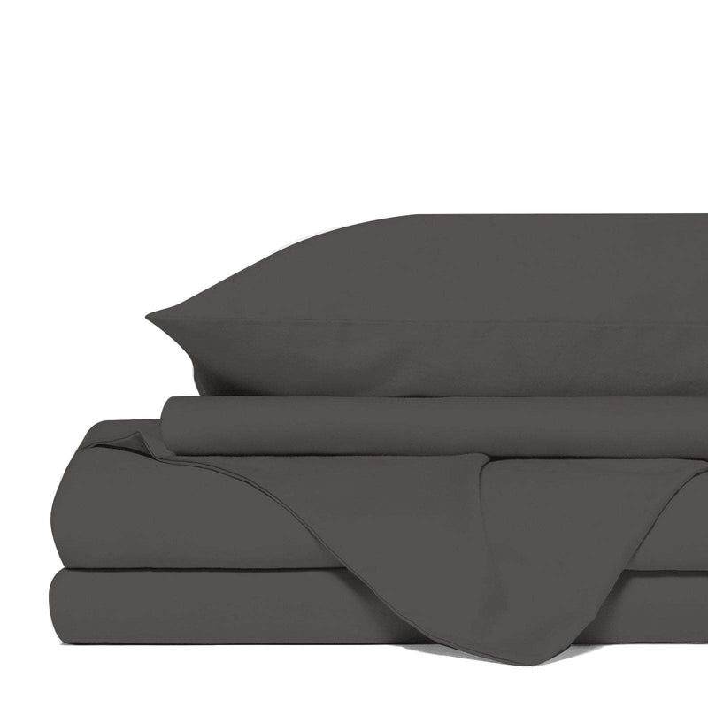 Royal Comfort 1500TC Cotton Rich Fitted 4 PC sheet Sets Double-Dusk Grey Payday Deals