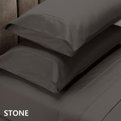 Royal Comfort 1500TC Cotton Rich Fitted 4 PC sheet Sets Double-Stone Payday Deals