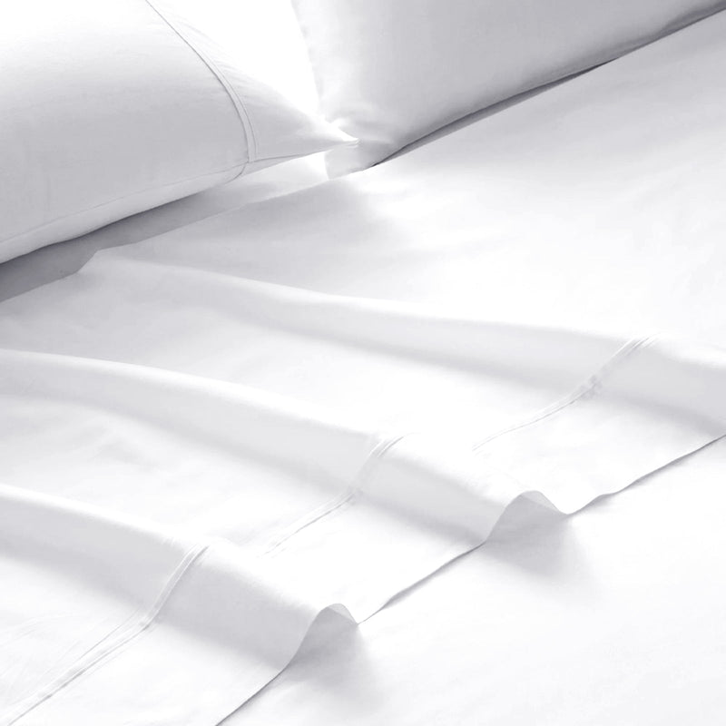 Royal Comfort 1500TC Cotton Rich Fitted 4 PC sheet Sets Double-White Payday Deals