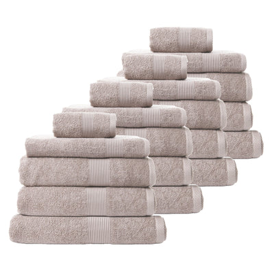 Royal Comfort 20 Piece Cotton Bamboo Towel Bundle Set 450GSM Luxurious Absorbent Champagne Payday Deals