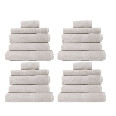Royal Comfort 20 Piece Cotton Bamboo Towel Bundle Set 450GSM Luxurious Absorbent Sea Holly Payday Deals