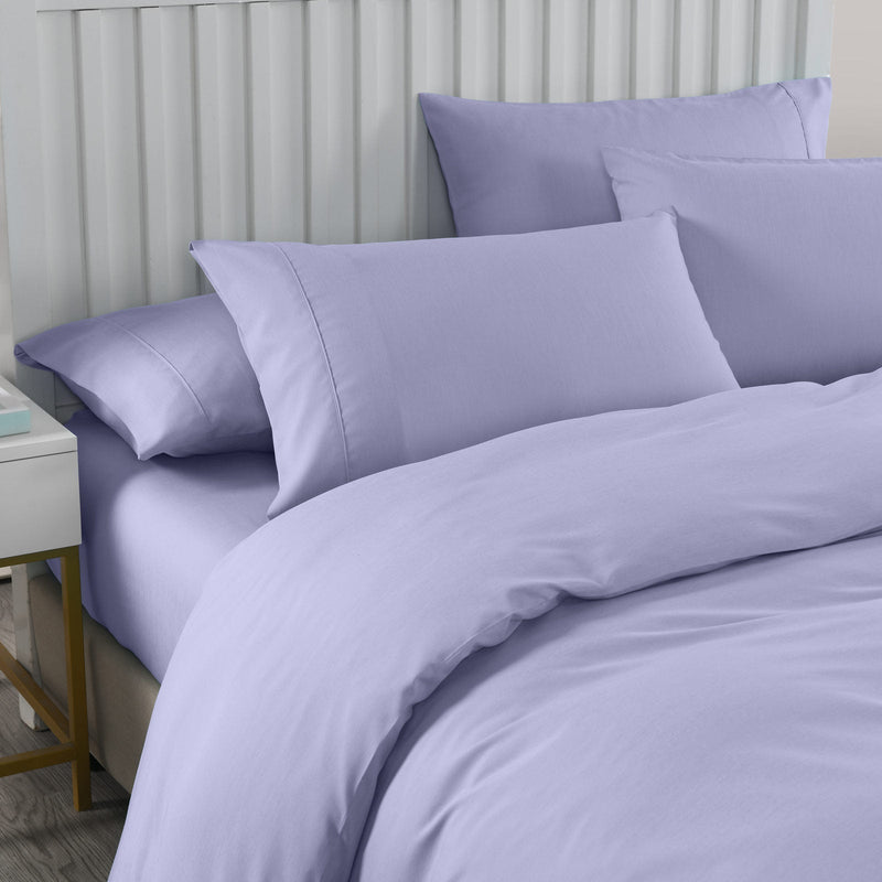 Royal Comfort 2000TC Quilt Cover Set Bamboo Cooling Hypoallergenic Breathable Lilac Grey Double Payday Deals