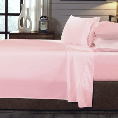 Royal Comfort 250TC Organic 100% Cotton Sheet Set 4 Piece Luxury Hotel Style - King - Blush