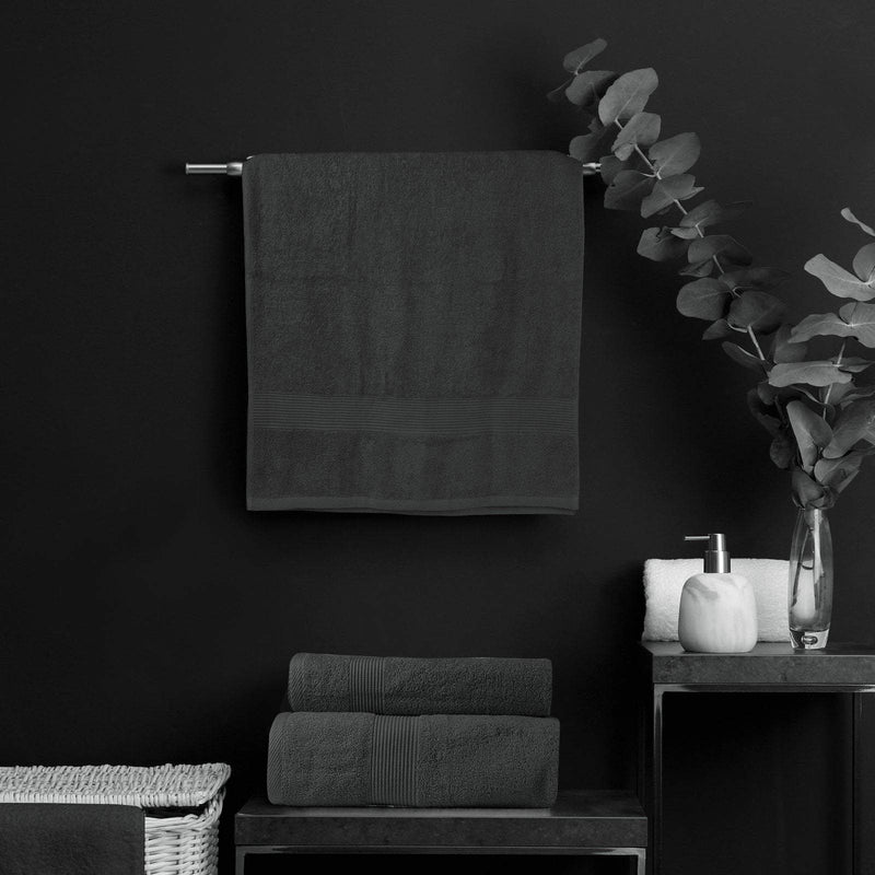 Royal Comfort 4 Piece Cotton Bamboo Towel Set 450GSM Luxurious Absorbent Plush  Granite Payday Deals
