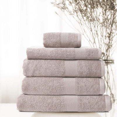 Royal Comfort 5 Piece Cotton Bamboo Towel Set 450GSM Luxurious Absorbent Plush  Champagne Payday Deals