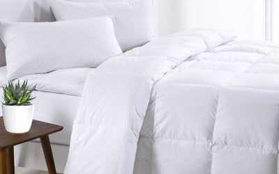 Royal Comfort 500GSM Goose Feather Down Quilt And Bamboo Quilted Pillow Set King White Payday Deals