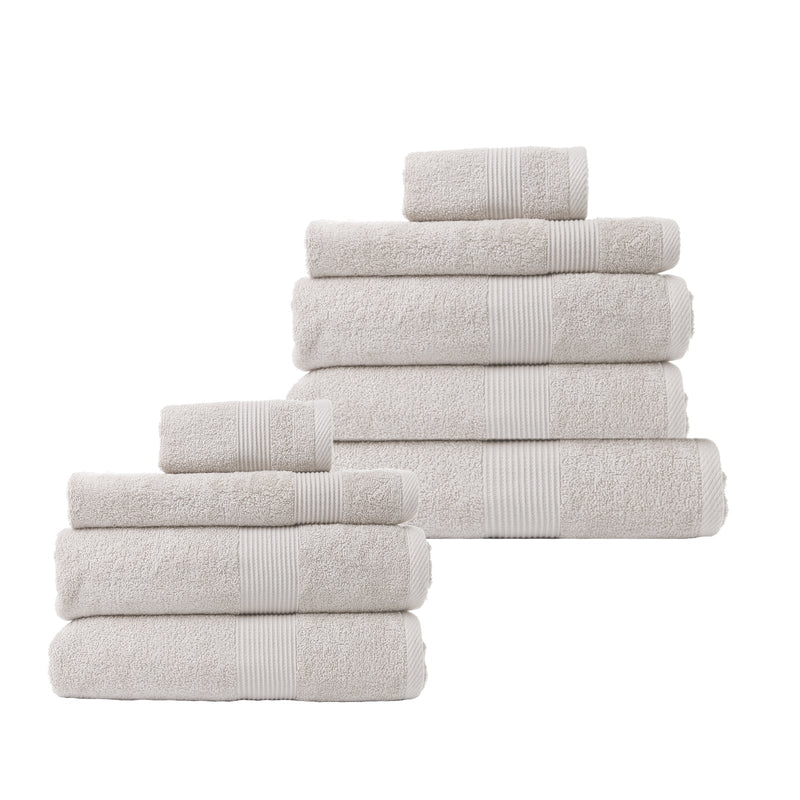 Royal Comfort 9 Piece Cotton Bamboo Towel Bundle Set 450GSM Luxurious Absorbent Sea Holly Payday Deals