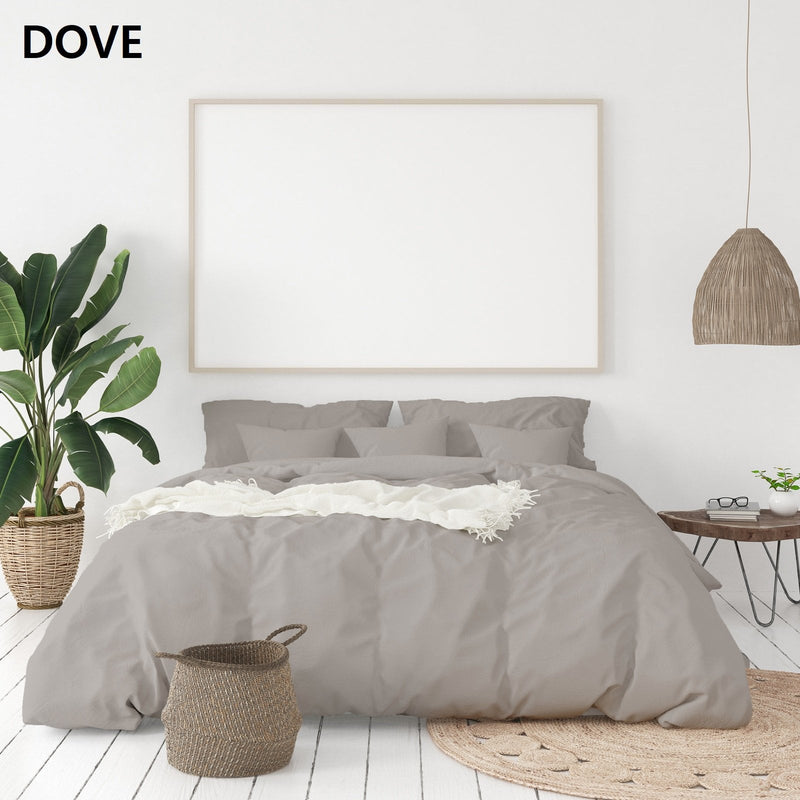 Royal Comfort - Balmain 1000TC Bamboo cotton Quilt Cover Sets (King) - Dove Payday Deals