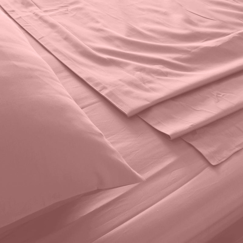 Royal Comfort - Balmain 1000TC Bamboo cotton Sheet Sets (Queen) - Blush Payday Deals