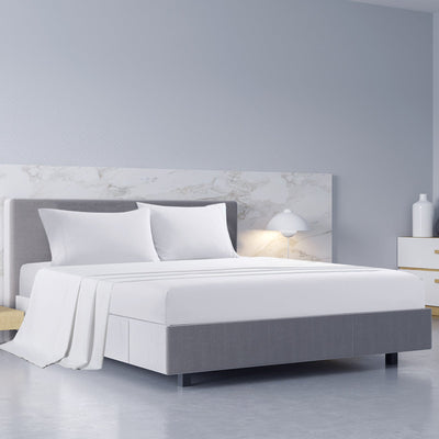 Royal Comfort - Balmain 1000TC Bamboo cotton Sheet Sets (Queen) - White