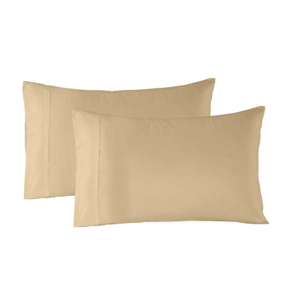 Royal Comfort Bamboo Blended Sheet & Pillowcases Set 1000TC Ultra Soft Bedding Queen Oatmeal Payday Deals