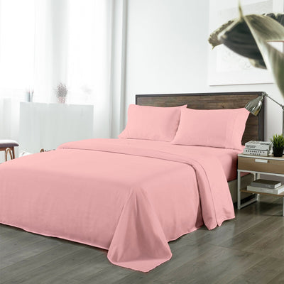 Royal Comfort Bamboo Blended Sheet Set Blush - King