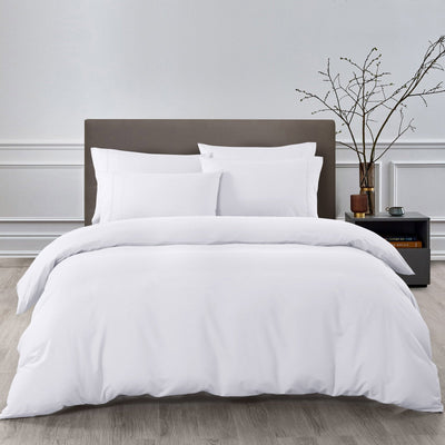 Royal Comfort Bamboo Cooling 2000TC Quilt Cover Set - Queen-White Payday Deals
