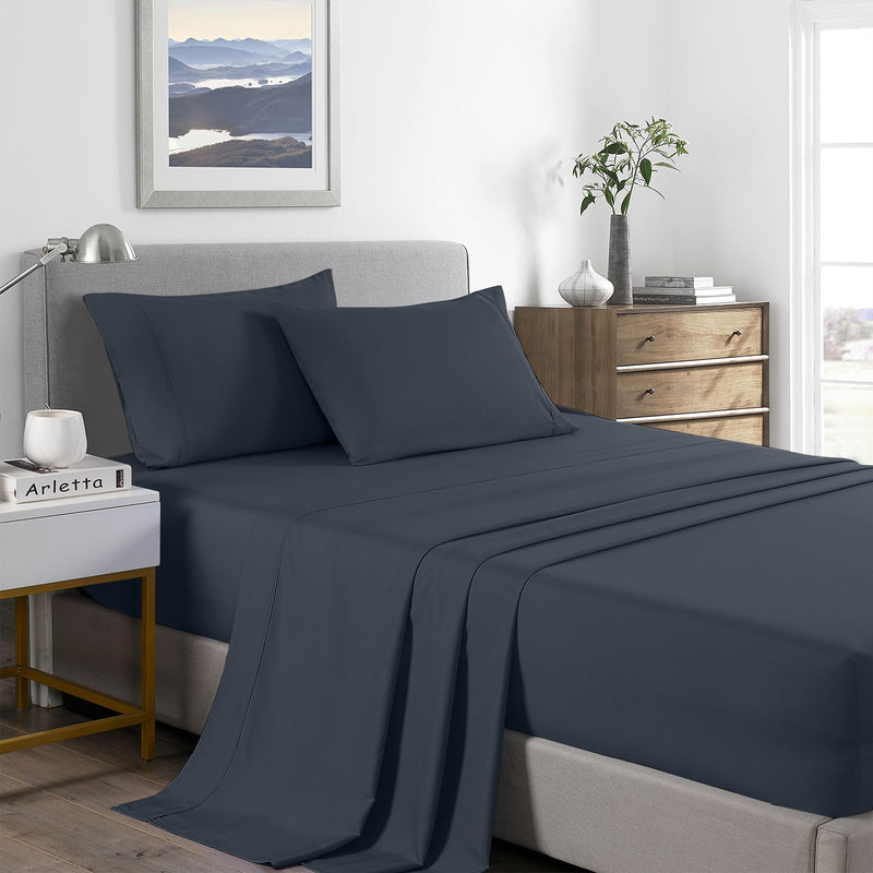 Royal Comfort Bamboo Cooling 2000TC Sheet Set King - Charcoal Payday Deals