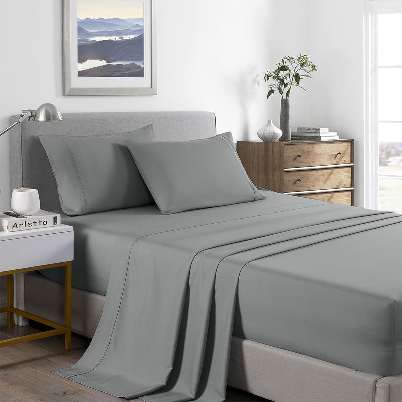 Royal Comfort Bamboo Cooling 2000TC Sheet Set King - Mid Grey Payday Deals