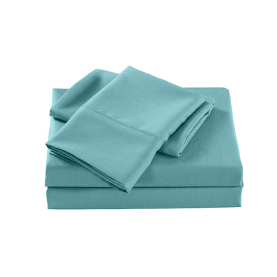 Royal Comfort Bamboo Cooling 2000TC Sheet Set - Single-Aqua Payday Deals