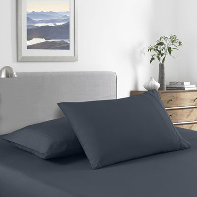 Royal Comfort Bamboo Cooling 2000TC Sheet Set - Single - Charcoal Payday Deals